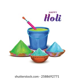 Happy holi colourful Indian hinduism festival card background