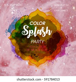 Happy holi design , Holi design element .