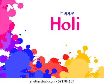 Happy holi design , Holi design element .