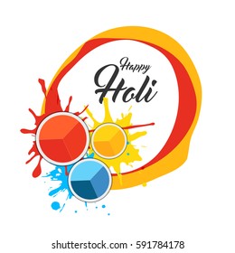 Happy holi design , Holi design element .