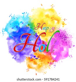 Happy holi design , Holi design element .