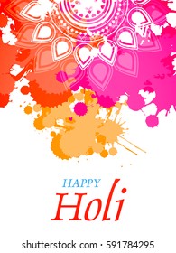 Happy holi design , Holi design element .