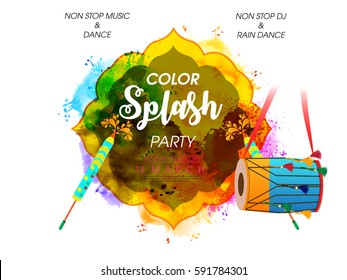 Happy holi design , Holi design element .