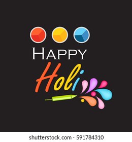 Happy holi design , Holi design element .