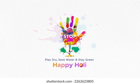 Happy Holi festival background and creative concept design. Indian festival of colors. Vector illustration