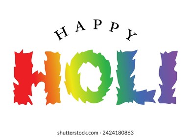 Happy Holi festival of color greeting vector illustration.