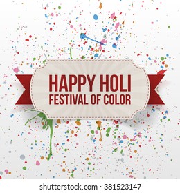 Happy Holi Festival of Color greeting paper Card