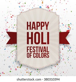 Happy Holi Festival of Color vertical Banner
