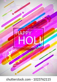 Happy Holi festival of colors background for holiday of India. Vector illustration