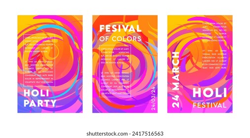 Happy Holi Festival, festival of colors. Colorful concept design, banner, background and cards Vector illustration