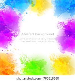 Happy Holi festival of colors greeting vector background 