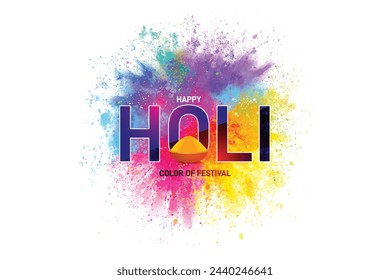 Happy Holi Festival Of Colors Illustration Of Colorful Holi.
Colorful explosion for Holi festival poster banner creative.