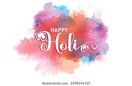 Happy Holi Festival Of Colors Illustration Of Colorful Gulal For Holi, In Hindi Holi Hain Meaning Its Holi	