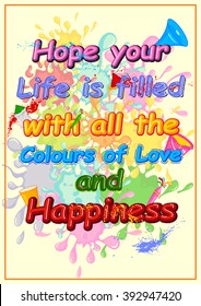 Happy Holi, festival of colors . Vector illustration