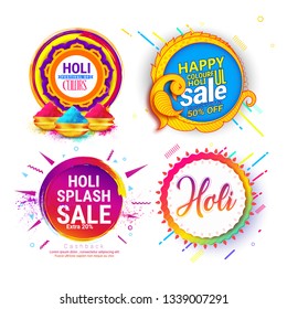 Happy Holi( festival of colour) beautiful decorative banner, poster design 