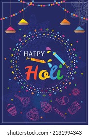 Happy Holi, Festival design vector art