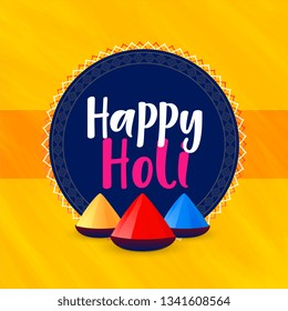 happy holi festival greeting background