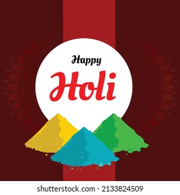 Happy Holi Festival Illustration Vector
