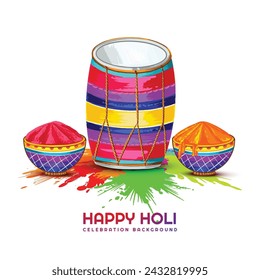 	
Happy holi festival of india celebration greetings card background