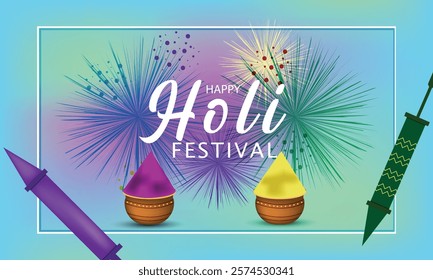 Happy Holi festival of India celebration multicolor background