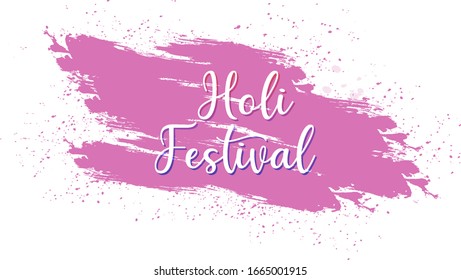 Happy Holi festival poster design with colorful background illustration