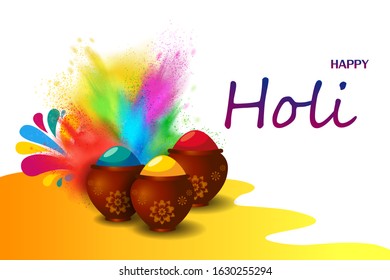 Happy holi  festival vector elements for card design / festival of india