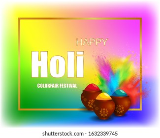 Happy holi  festival vector elements for card design / festival of india