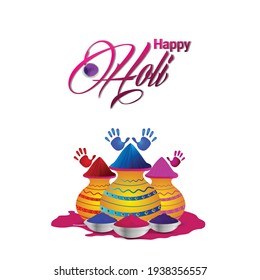 	
Happy holi flat design concept