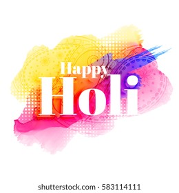 happy holi greeting background design