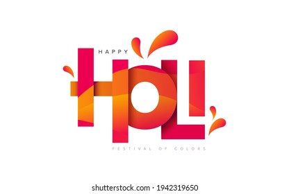 Happy Holi Greeting Background Template Vector Illustration