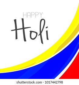 Happy Holi greeting vector background,