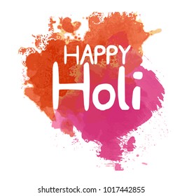 Happy Holi greeting vector background,