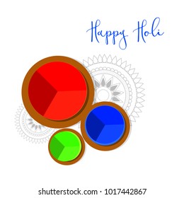 Happy Holi greeting vector background,