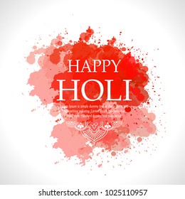 Happy Holi greeting vector background concept design element.