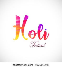 Happy Holi greeting vector background concept design element.