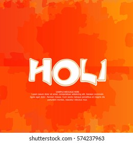 Happy Holi greeting vector background concept design element.