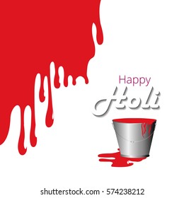 Happy Holi greeting vector background concept design element.