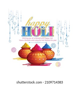 Happy Holi Illustration Of Abstract Colorful Holi For Color Festival Of India Celebration