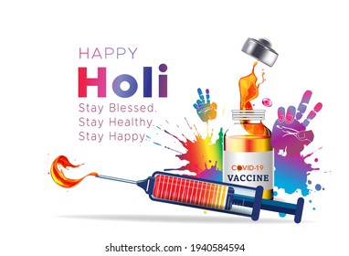 Happy Holi. Indian festival of Color splash background. Vector illustration