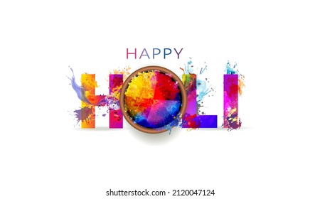 Happy Holi. Indian festival of Color. Vector illustration