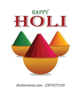 happy holi indian festival design, vector illustration. Festival of colours