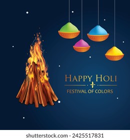 Happy Holi indischen Hindu Festival der Farben Gruß handgezeichnete Illustration mit Wasserfarben Hintergrund mit bunten Grün, Blau, rotes Pulver , Banner, Poster, Kreativ, Flyer