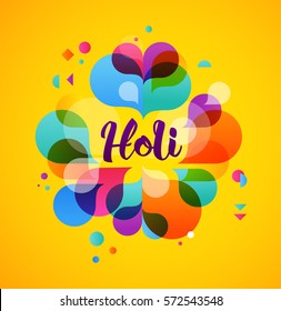 Happy Holi, Indian holiday and festival poster, banner, colorful vector illustration