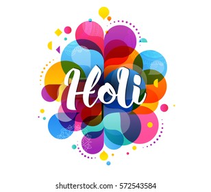 Happy Holi, Indian holiday and festival poster, banner, colorful vector illustration