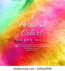 Happy Holi Indian spring festival of colors background