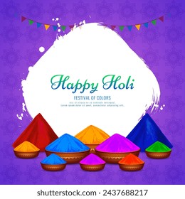 Happy Holi indian traditional festival of colors background design vector