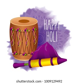 happy holi invitation card dholak color pichkari celebration