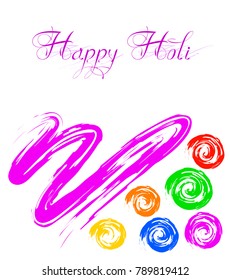 Happy Holi invitation template.