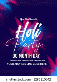 Happy Holi party, Festival of Colours, header ,poster banner