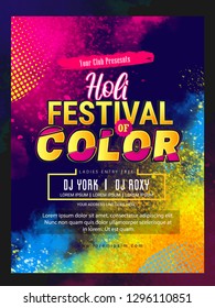 Happy Holi party, Festival of Colours, header ,poster banner